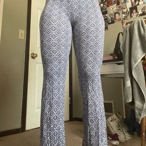 blue flare pants